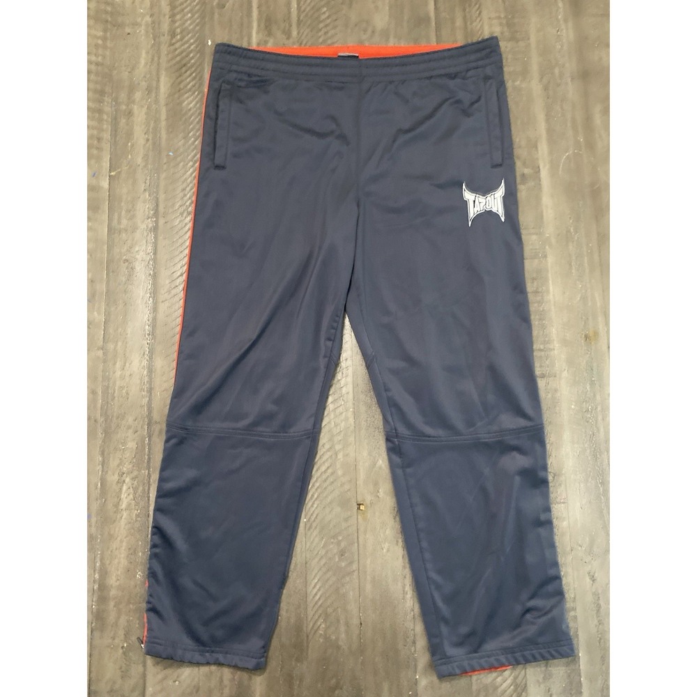 Y2K Tapout Gray‎ Baggy Sweatpants Large Mens Zip Ankle Vintage Baggy READ